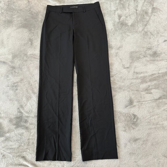 Vince Black Wool Slacks Trousers Pants Straight Leg Women's size 2 - Picture 1 of 8
